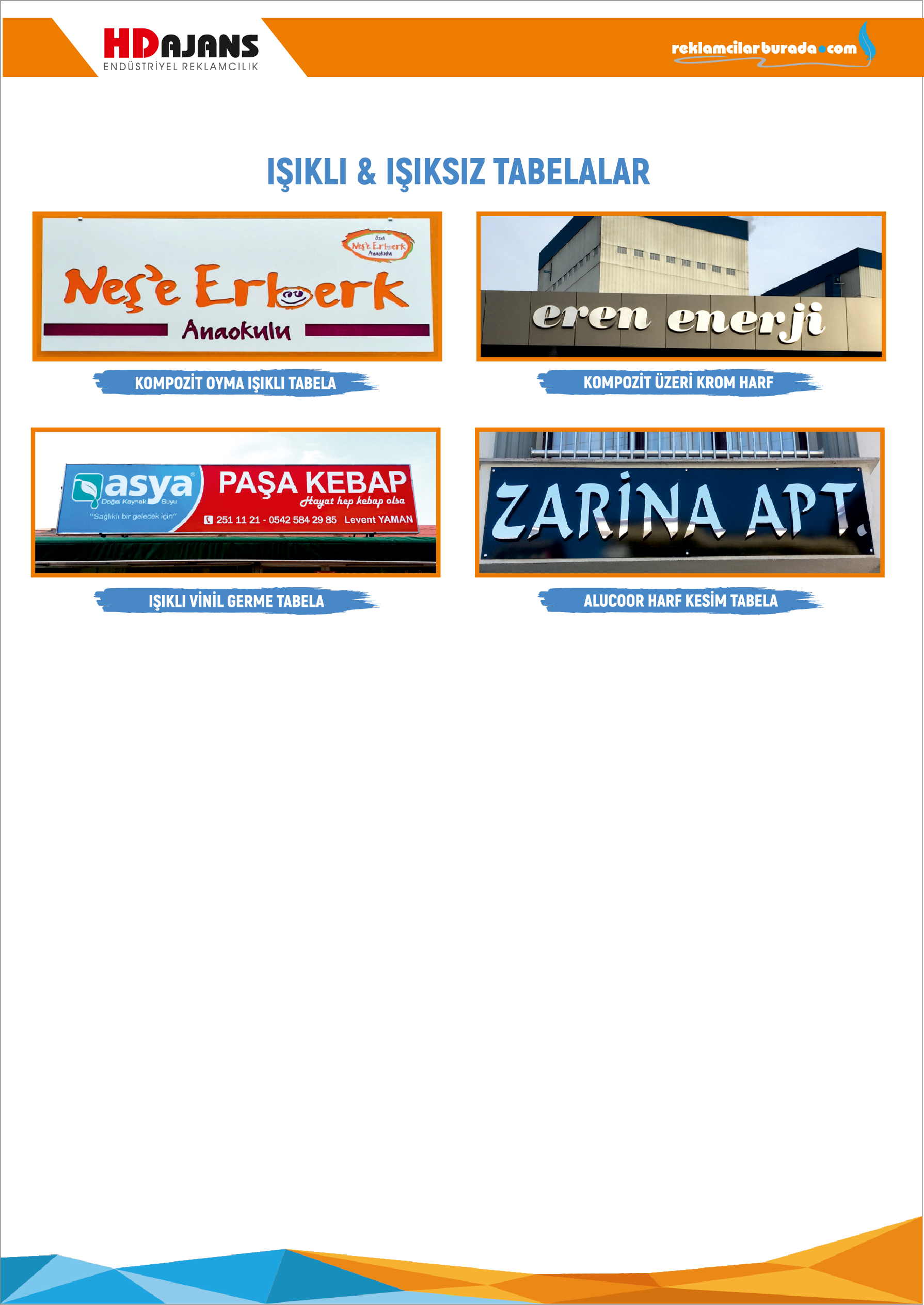 Işıklı & Işıksız Tabelalar